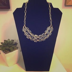 Clear and gold necklace
